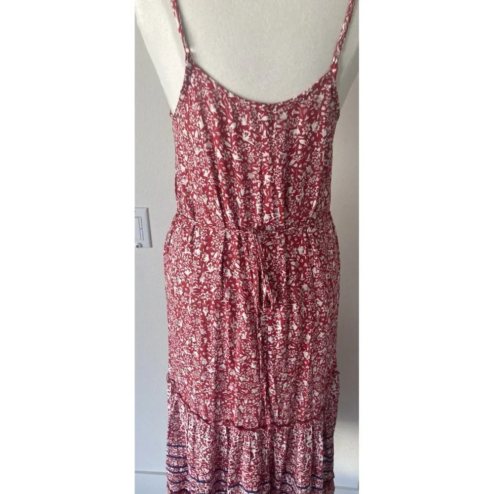 Knox Rose Medium Peasant Sundance Cottage Core Dress Floral Red Multicolor New - Picture 4 of 8